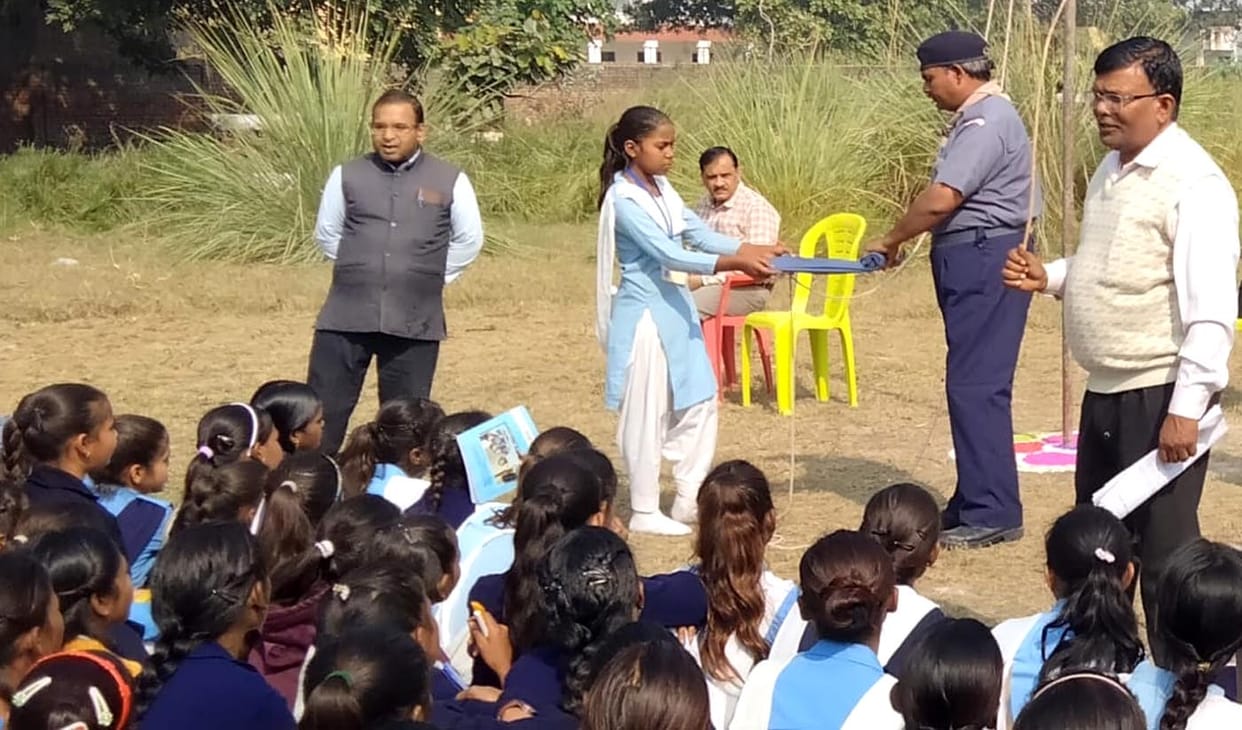 On the first day, children were taught the tricks of disaster prevention