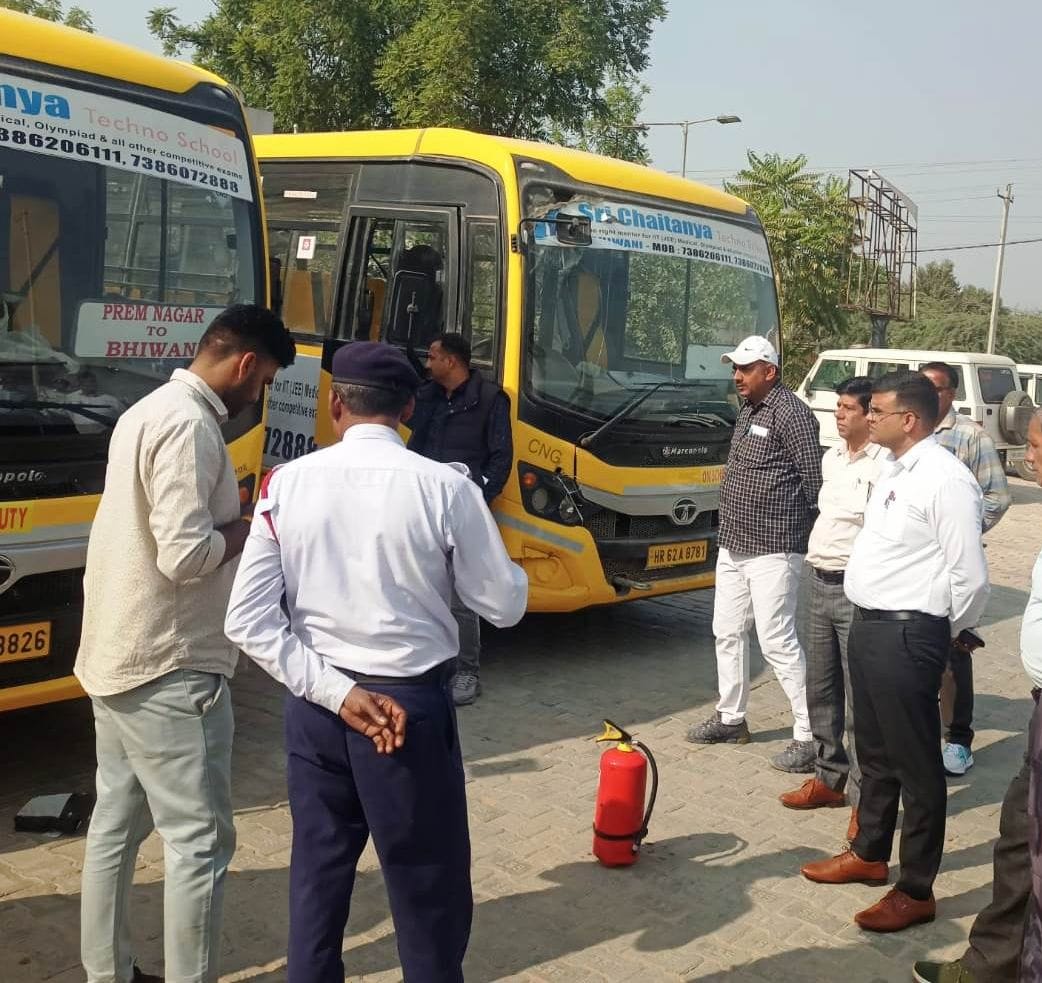 Three school buses seized and challan issued to 19