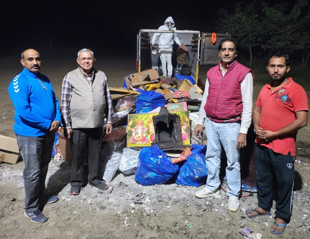 Disposed of broken idols in Jind Dham