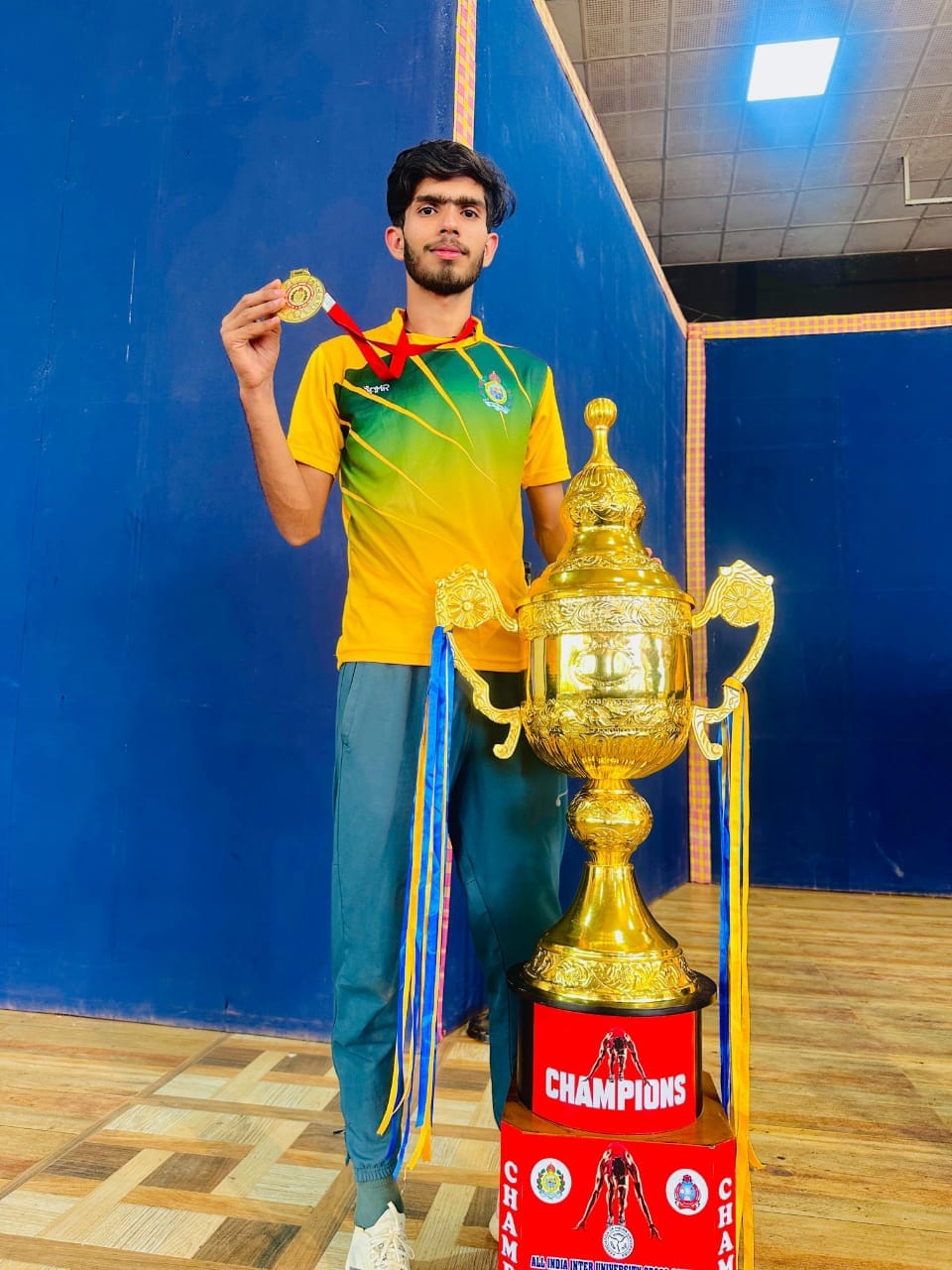 Aman Won Gold Medal in Inter University cross country