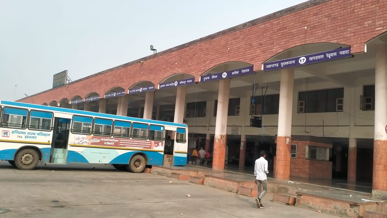 New route banners put up on every counter of the bus station