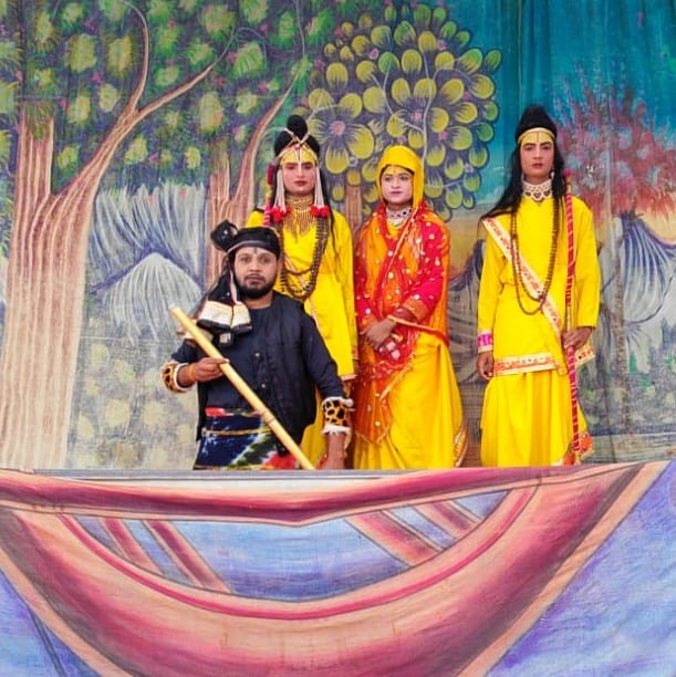 Stage play of Shri Ram-Kewat dialogue and Bharat Milaap