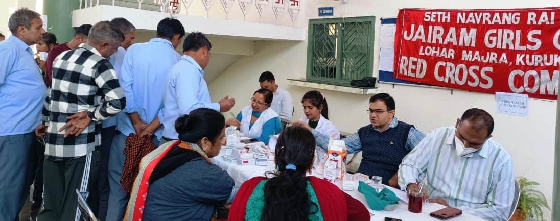 Camp was organized and health of 200 people was checked.