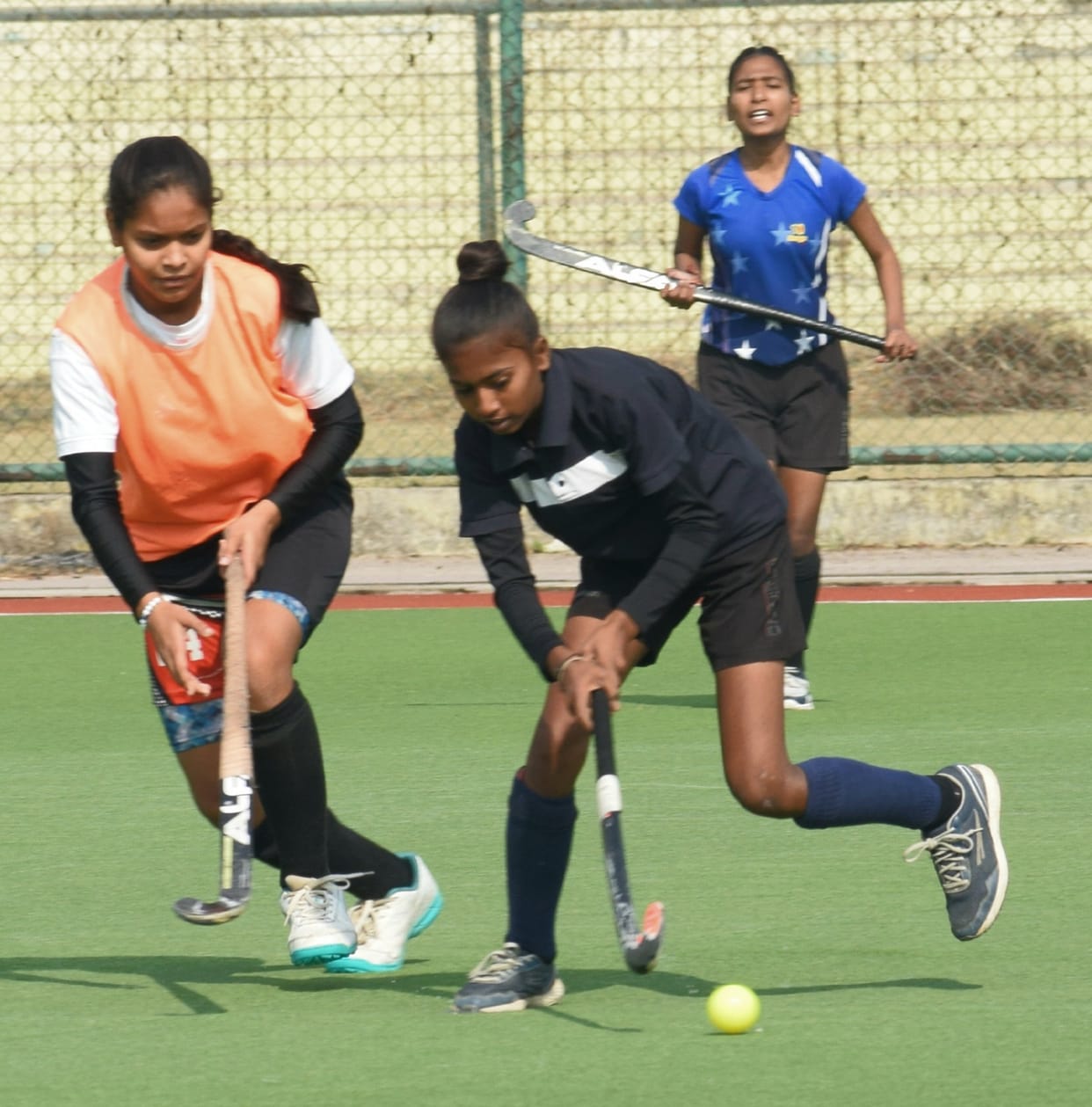 Players gave trial for state level women's hockey competition