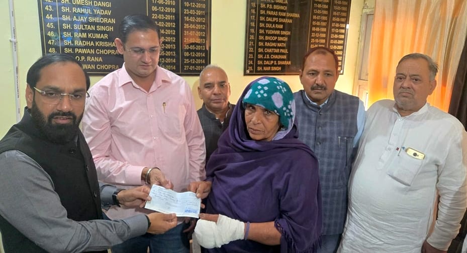 MLA distributed checks worth Rs 7,37,500 as financial assistance