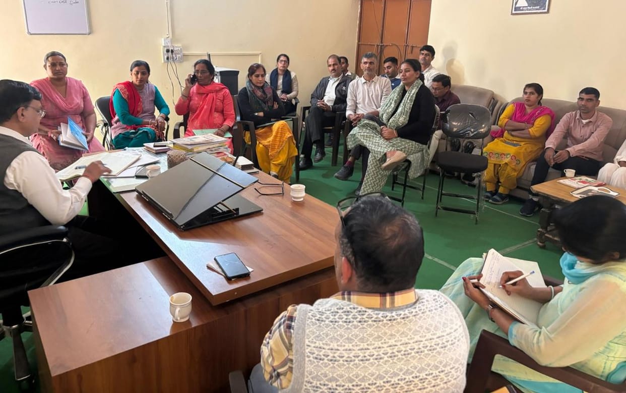 BEO inspected online classes in schools of the block
