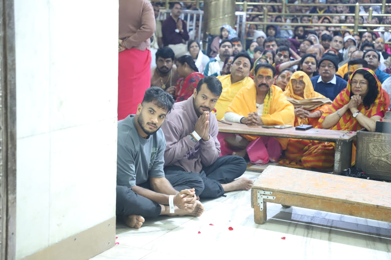 Indian cricketers Mayank and Yash came to see Baba Mahakal