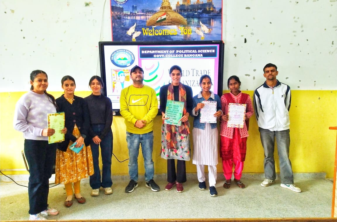Students shared their views on International Trade Organization