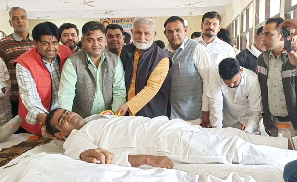 Blood donation camp organized on MLA's birthday