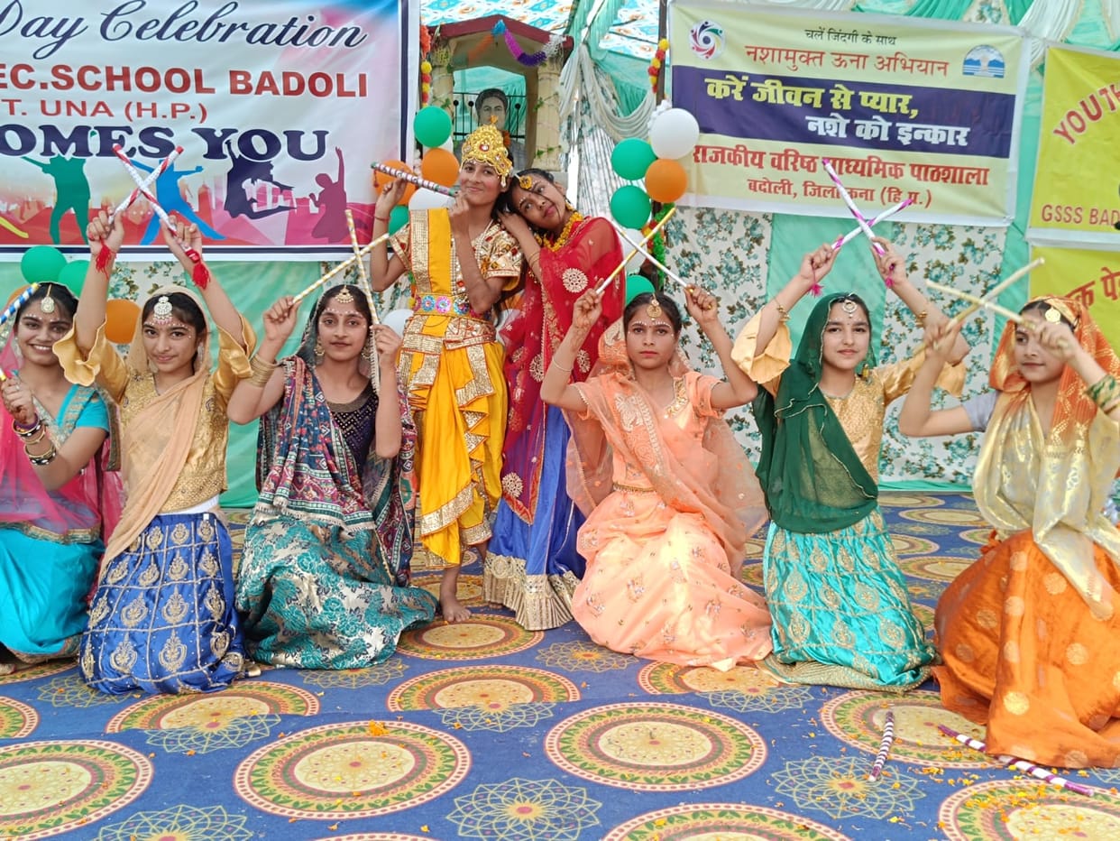 Bhangra was played in Basal school and religious performances in Badoli forced people to dance.