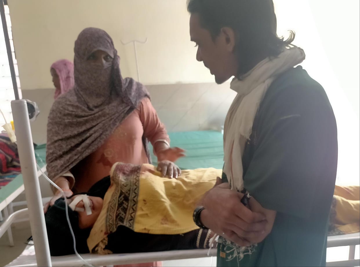Stone pelting and firing for playing PUBG, woman shot