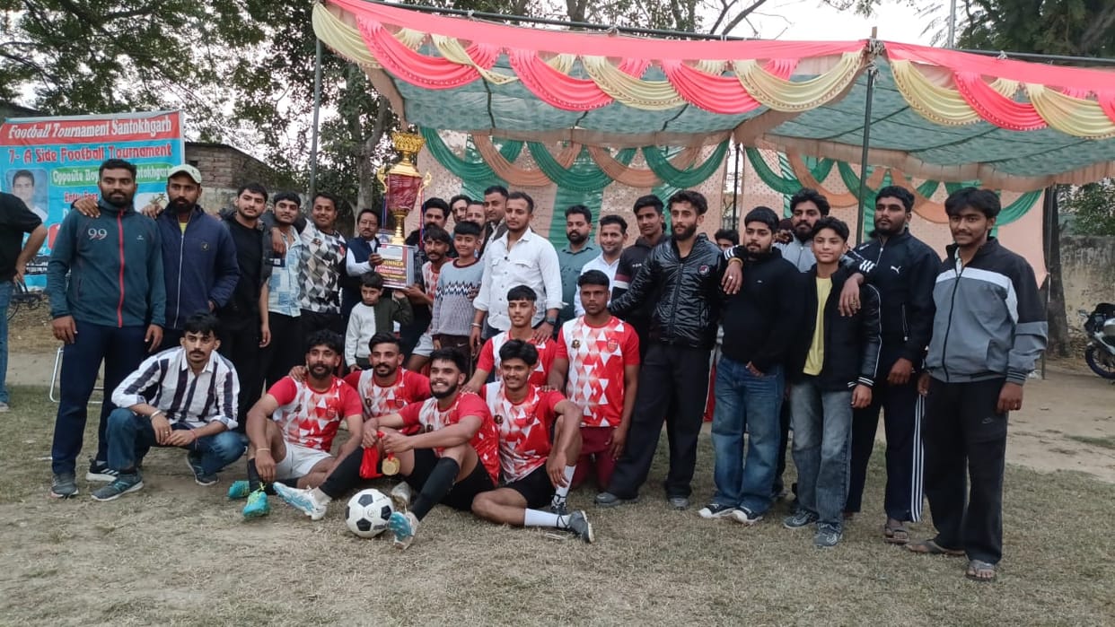 YFC Panjawar won football trophy by defeating Saloh