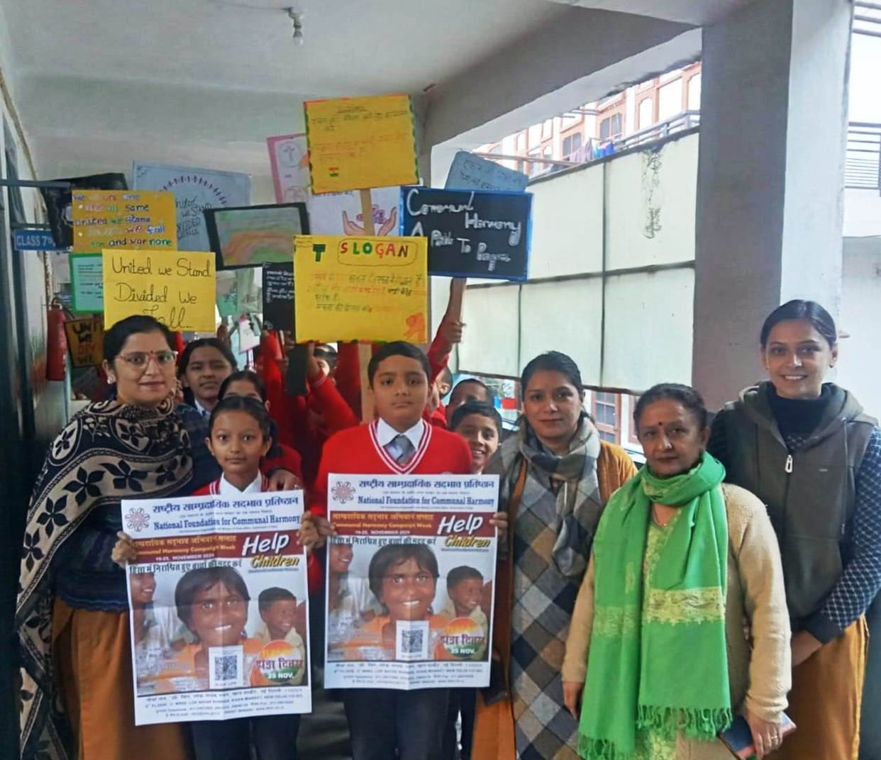 Aadya won in painting and Prachi won in speech.