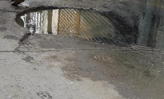 Passers-by are getting troubled by the problem of sewerage overflow