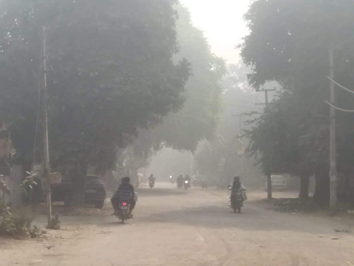 Vehicles seen crawling due to dense fog, two trains ran late