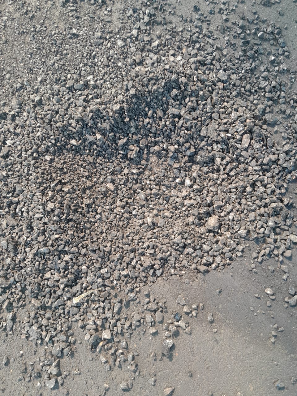The road started crumbling within a month