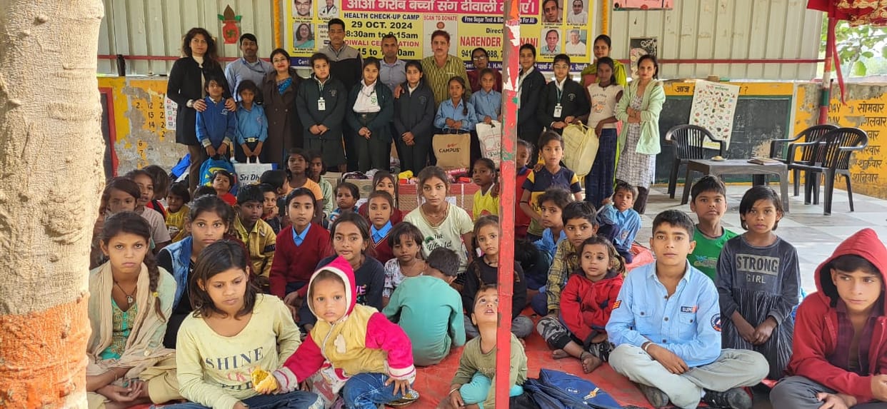 Helped the children of slum sanskar kendra