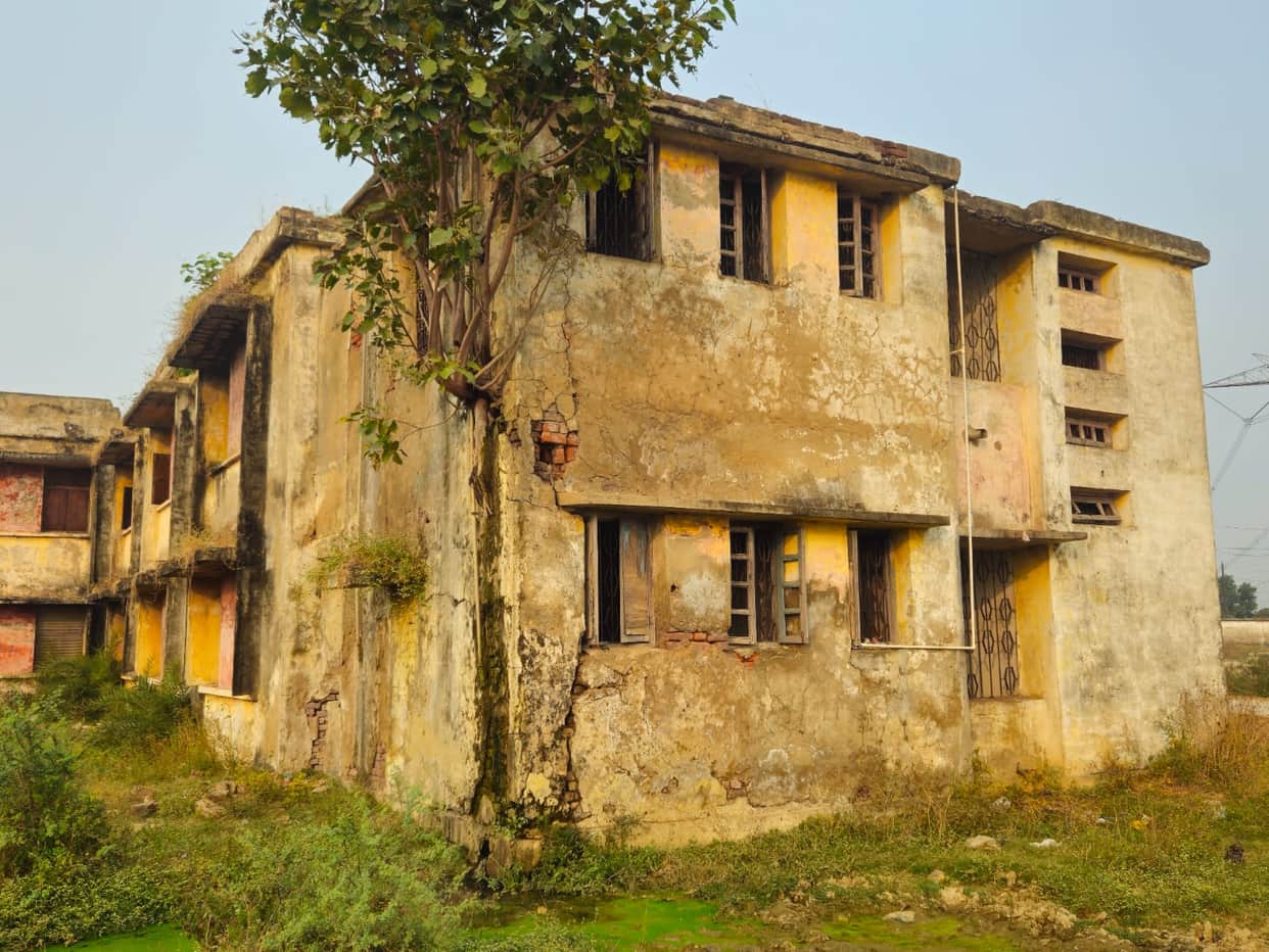 This dilapidated building is not a ghost bungalow but a government hostel