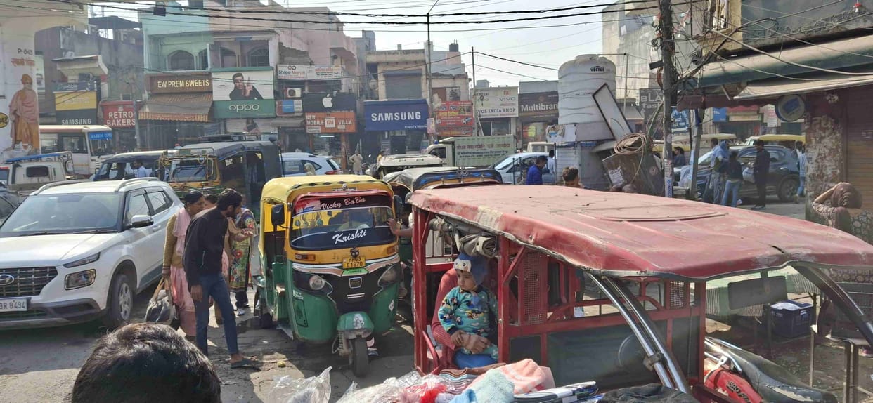 Due to illegal parking, the 70 feet wide railway crossing becomes 20 feet wide