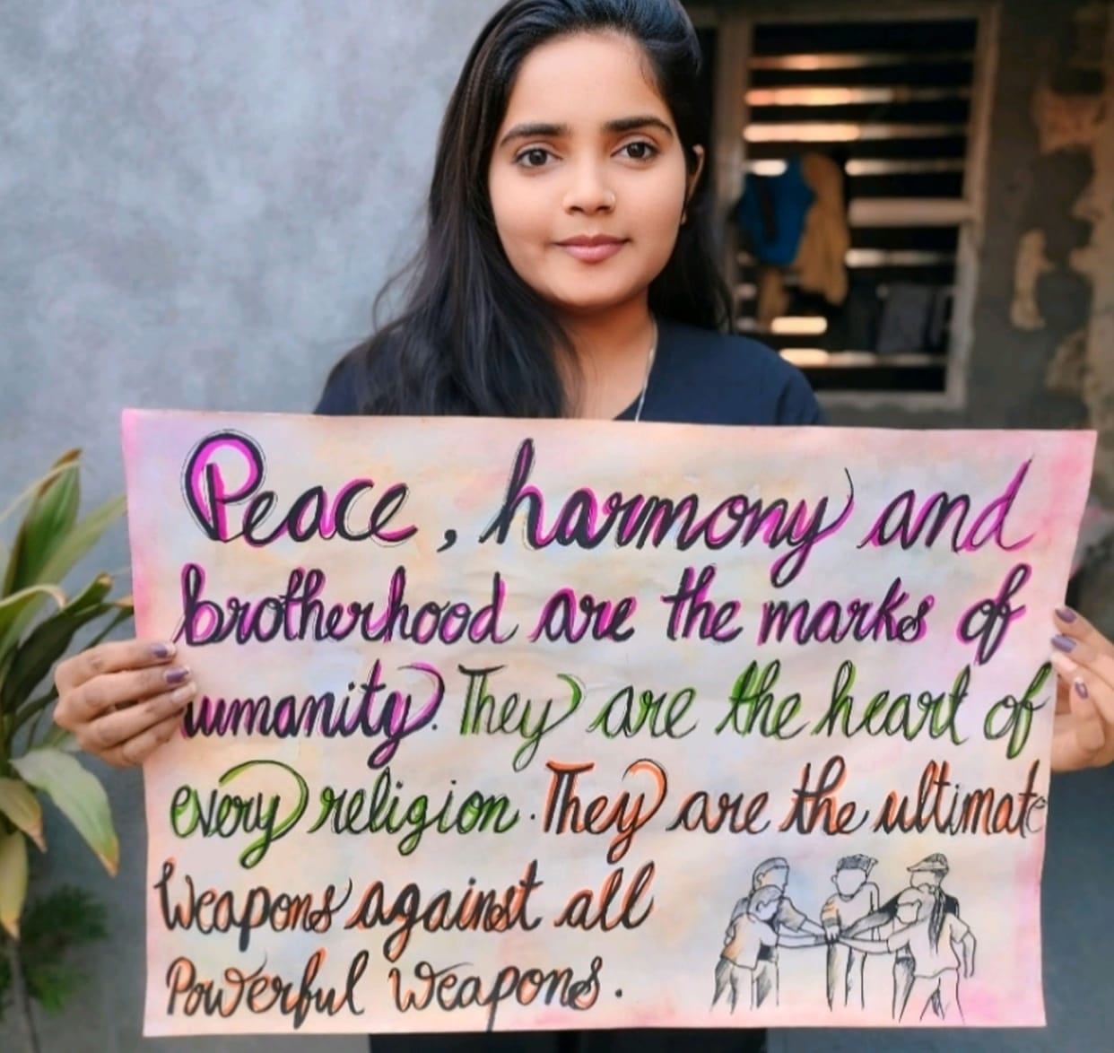 Niharika first in state level slogan writing competition