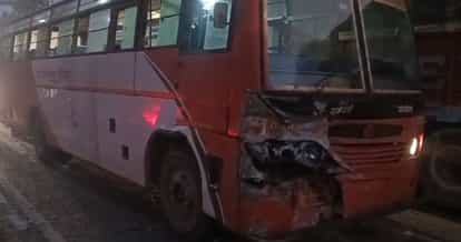 Roadways bus collides with tractor, driver injured