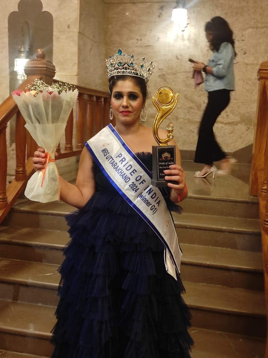 Anju Sati of Karnaprayag reached the final of Mrs. India contest