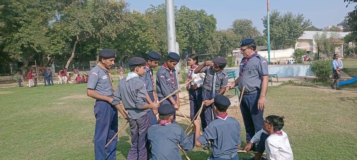 Today is the last day of Scouts and Guides training camp.