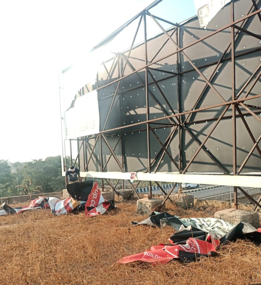 The corporation launched a campaign to remove hoardings