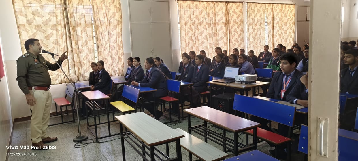 Gave information about traffic rules to students