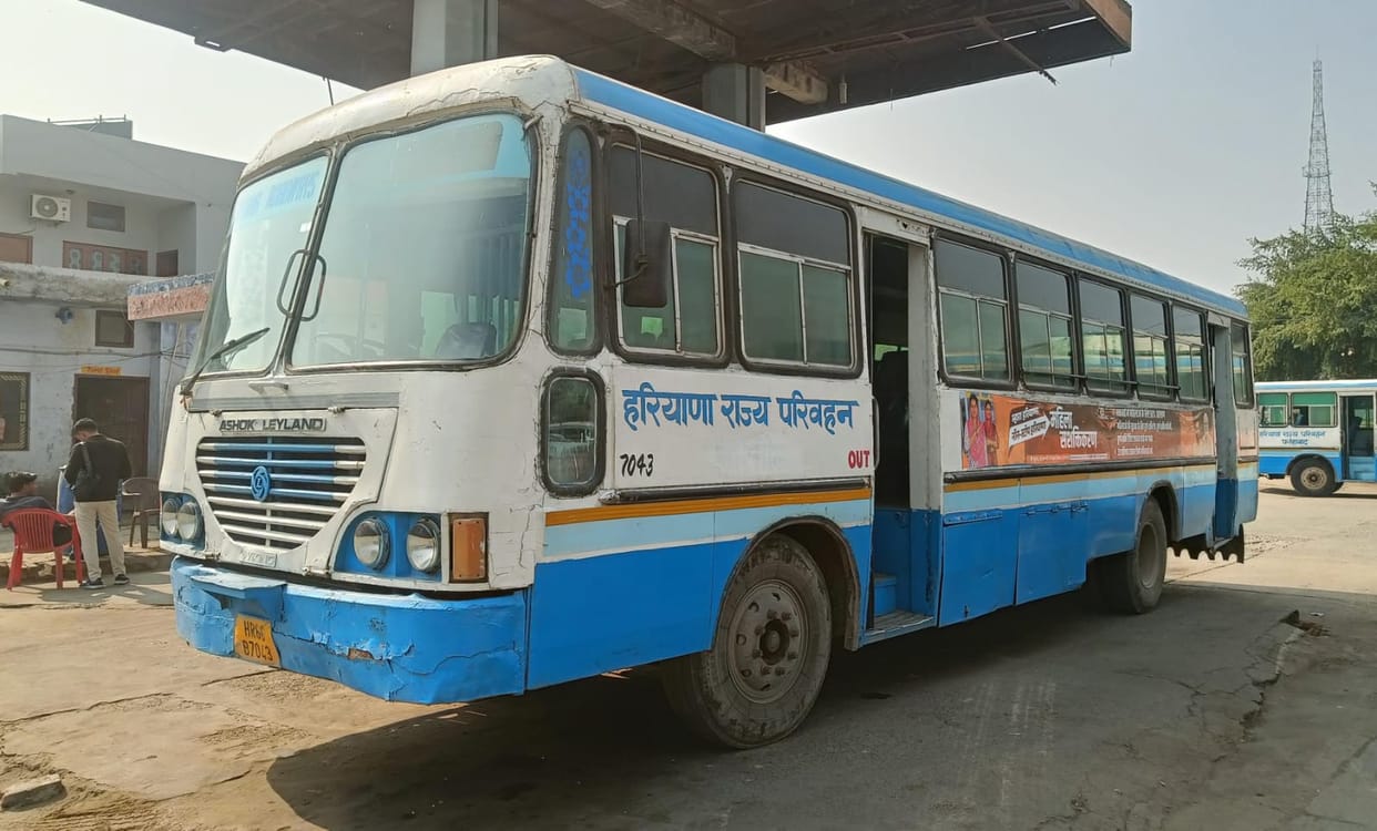 Five BS6 buses sent to Narnaul depot, in return got old, long routes affected