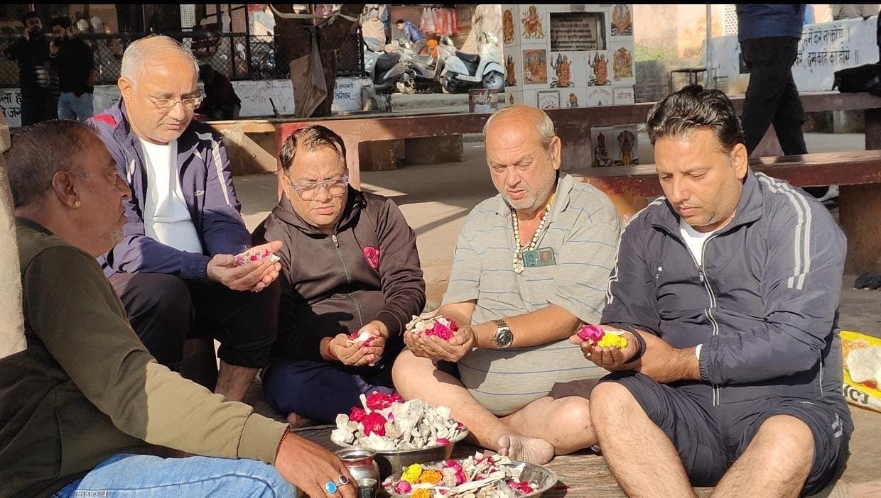 The ashes of four unclaimed bodies were immersed