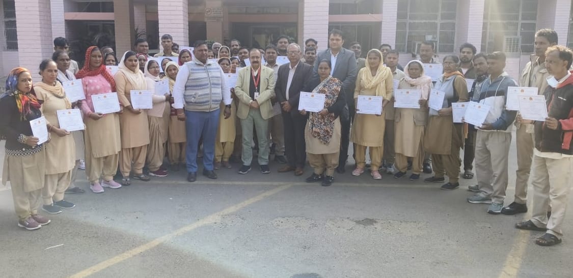 55 sanitation workers received skill testing training