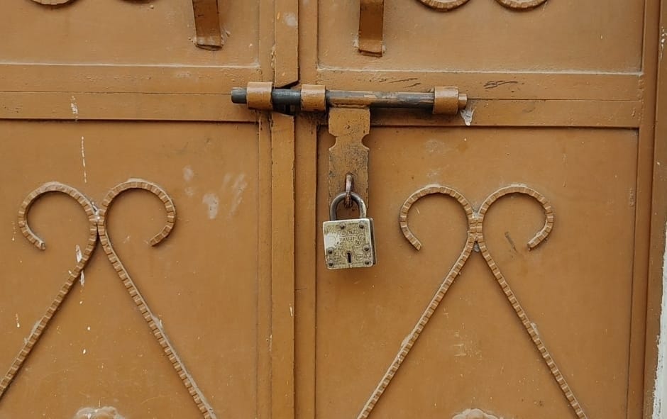 Youth are not visible in the riotous areas, locks are hanging in many houses