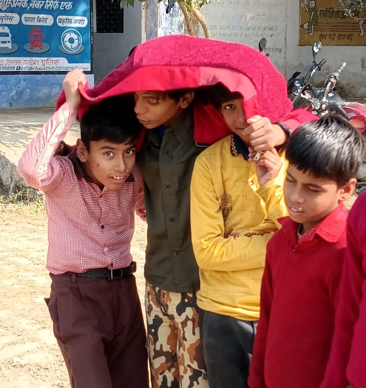 Cold in the morning and evening, relief from sun in the afternoon