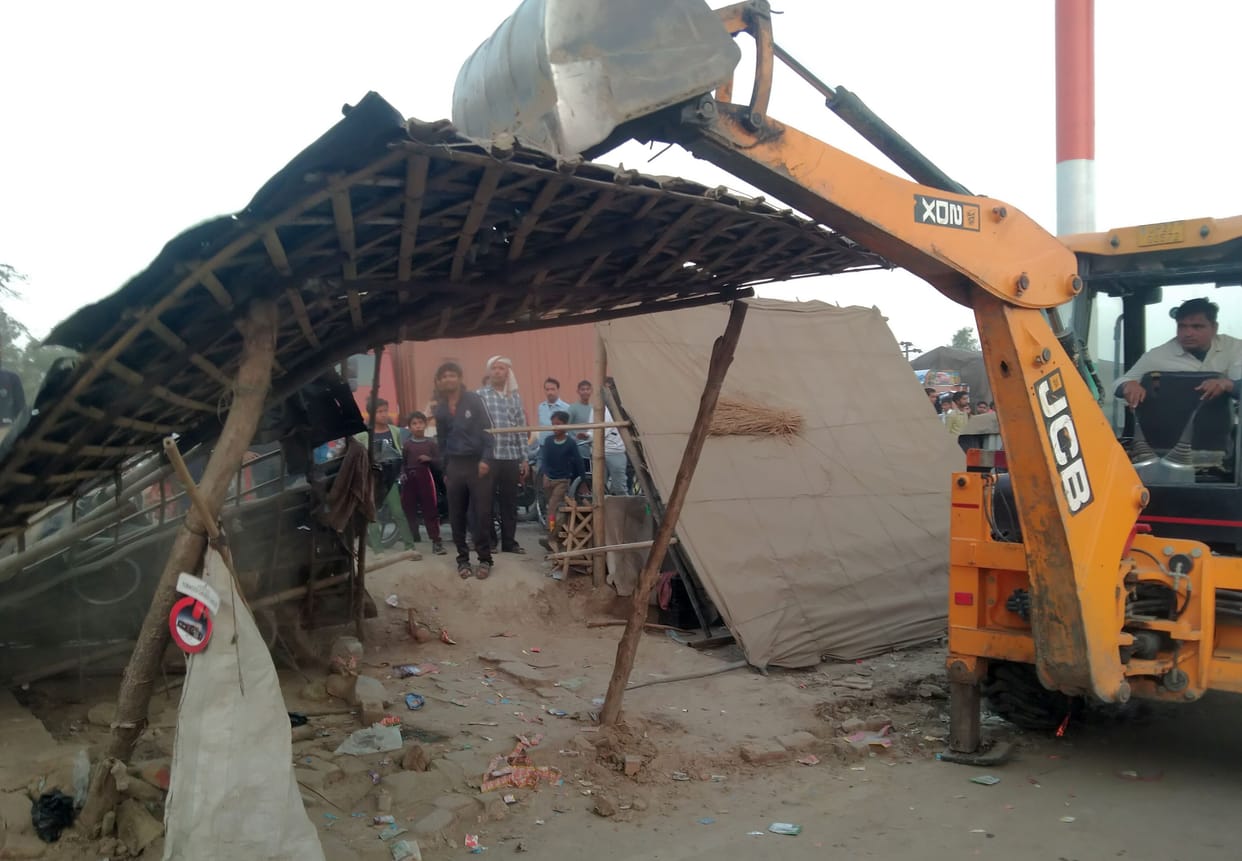 JCB roared on illegal occupations