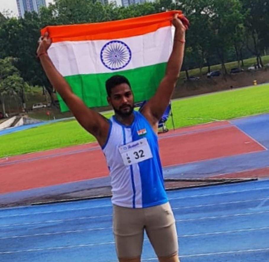 Jaspal won silver medal in shot put and bronze medal in discus throw.