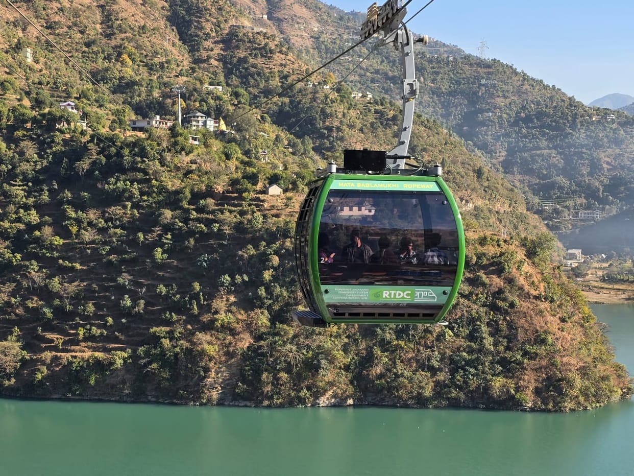 146 tourists saw the valleys on the first day of Baglamukhi Ropeway