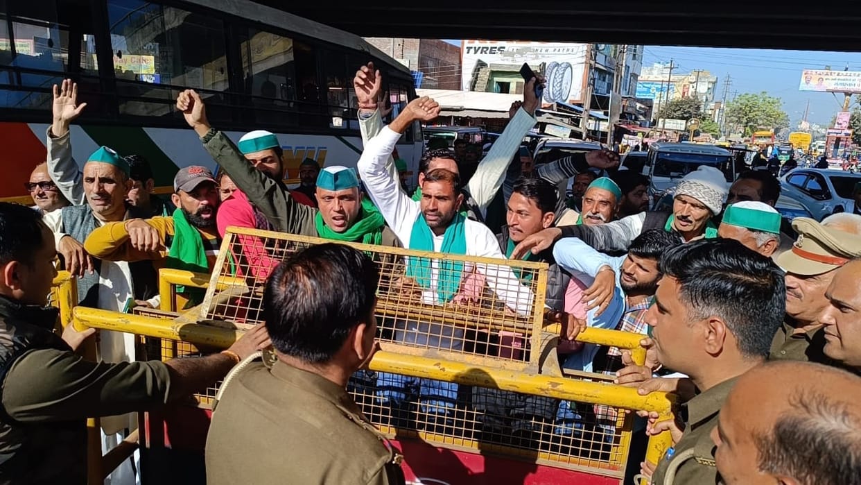 BKU's uproar over being stopped from going to Noida