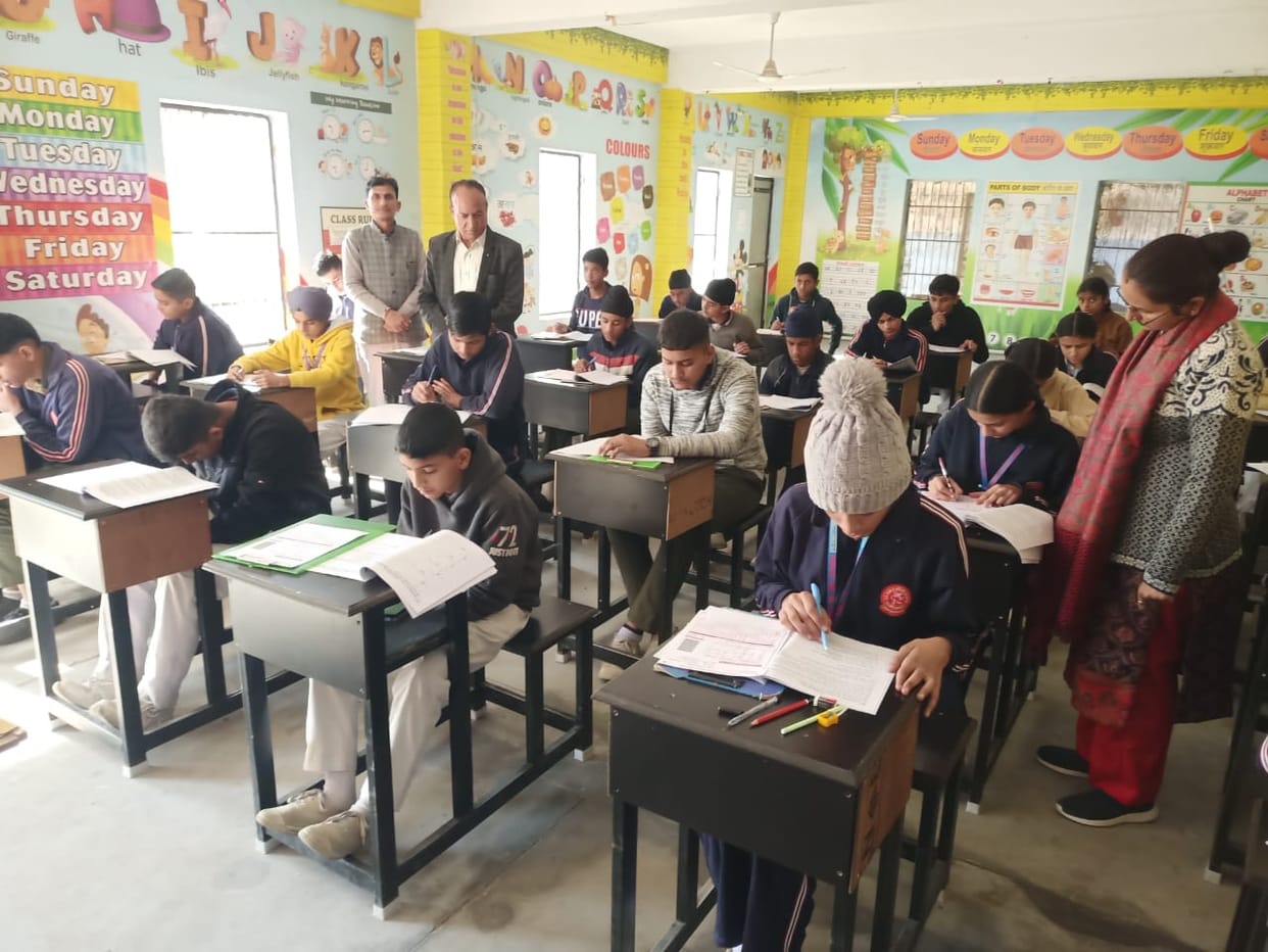 2350 students from 100 schools took the test survey exam.