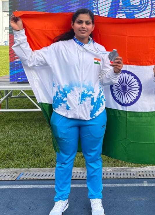 Priyanka Kaliraman of Sandwa won silver medal in Deaf Asian Games