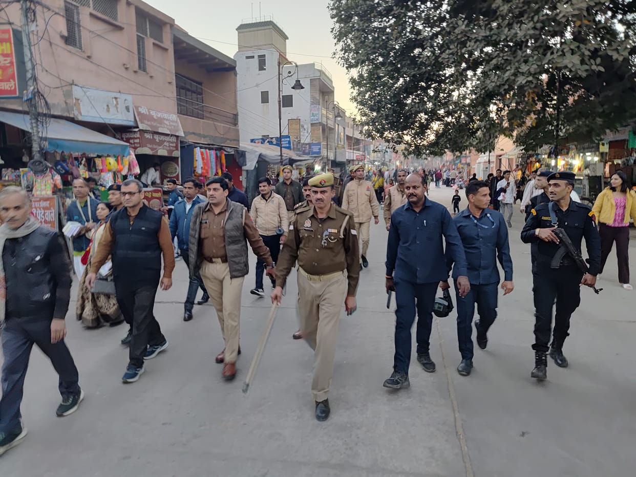 Police deployed at every nook and corner, surveillance being done through drones