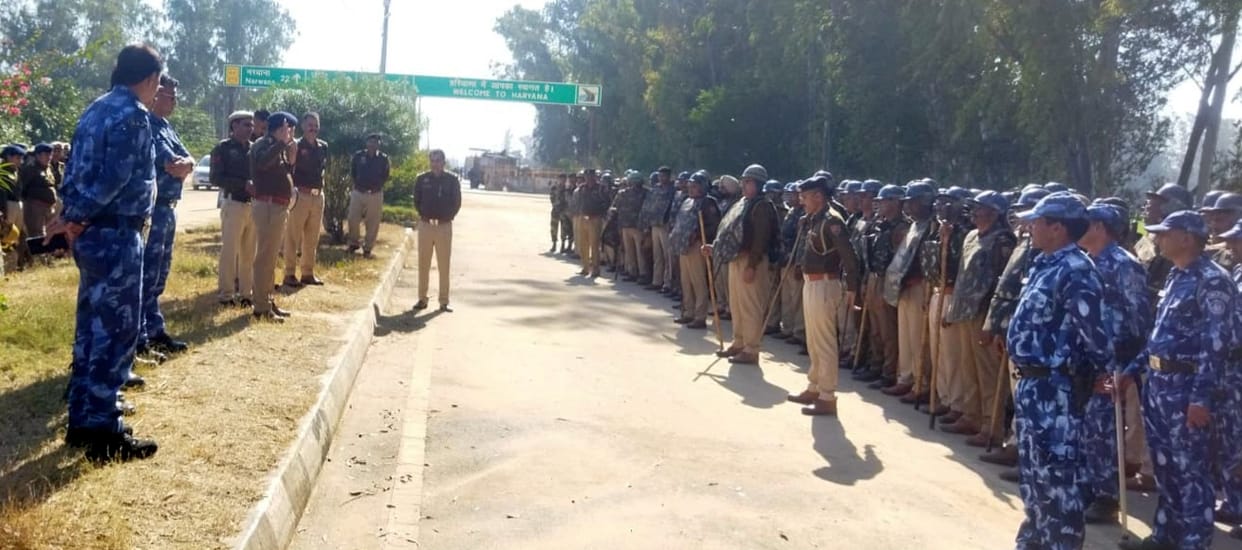 Section 163 implemented in the district, border sealed with stones and barbed wire