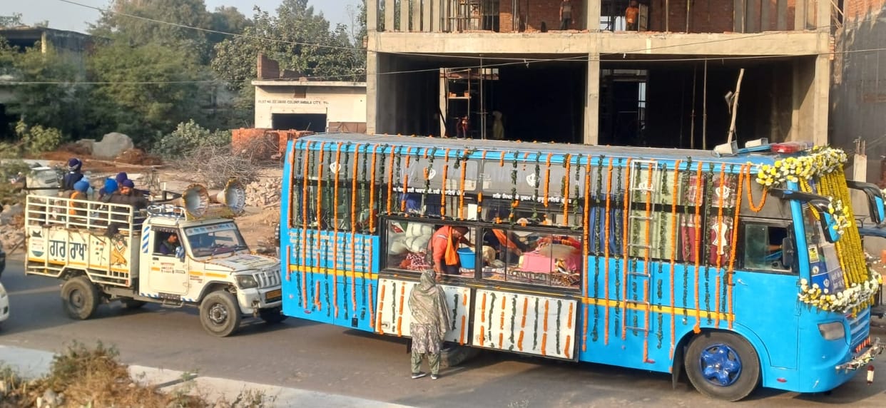 Vishal Nagar Kirtan welcomed in Ambala