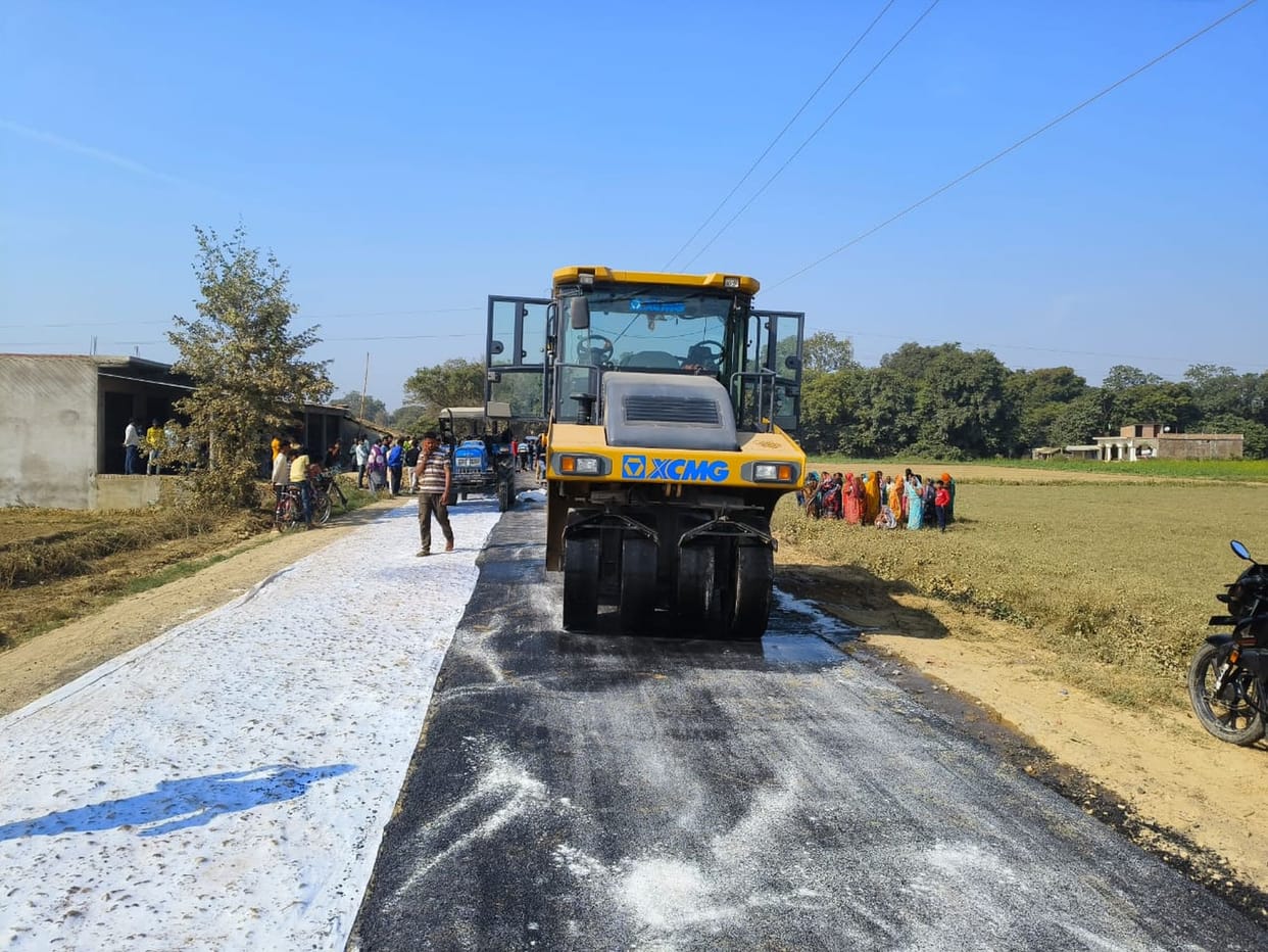 Laborer dies after being crushed by roller during road construction