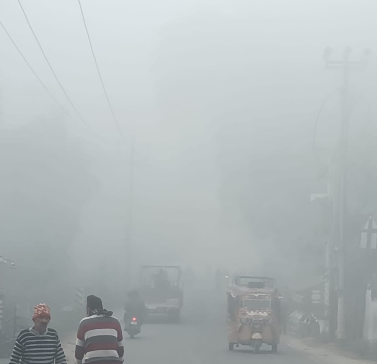 Fog returns... Terai shivers in cold wind, speed of vehicles slows down