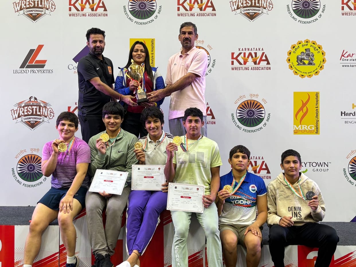My girls did wonders in wrestling, won 10 medals and became overall winners.