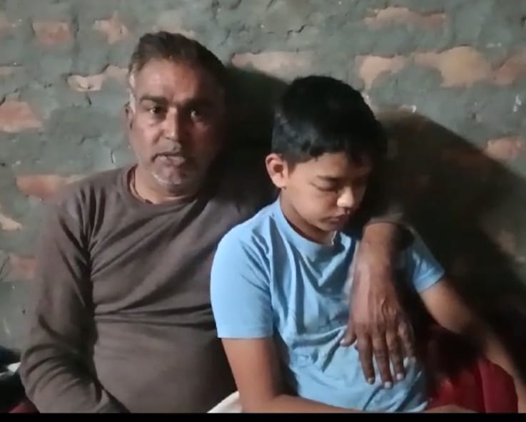 When asked to give way, he hit a stone and broke the child's eye.