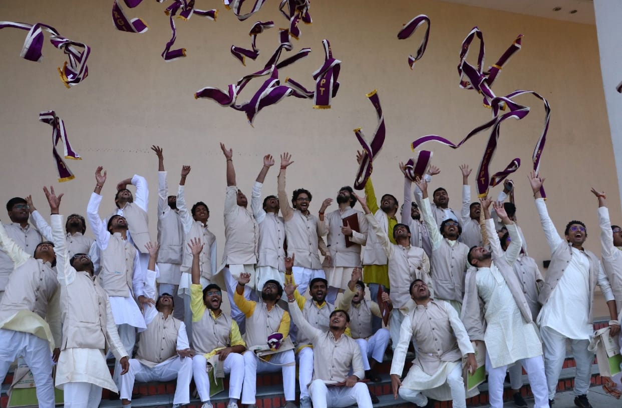 The faces of the students lit up after receiving the degree.