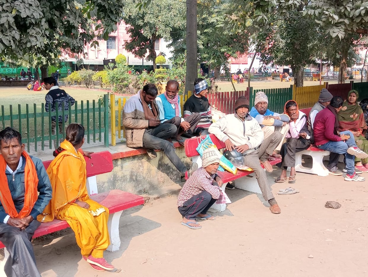 The disabled kept banging their heads even in the camp for the certificate