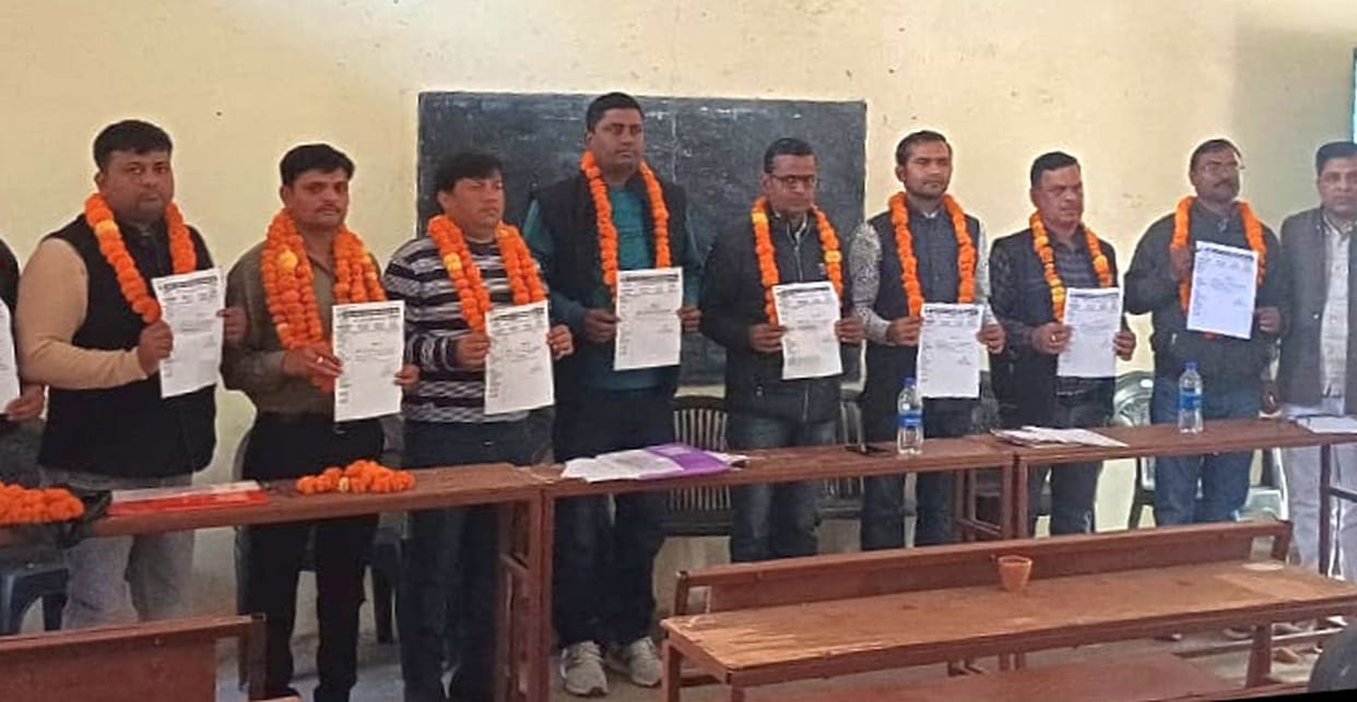 Munna Lal became the district president of Secondary Teachers Association (united)